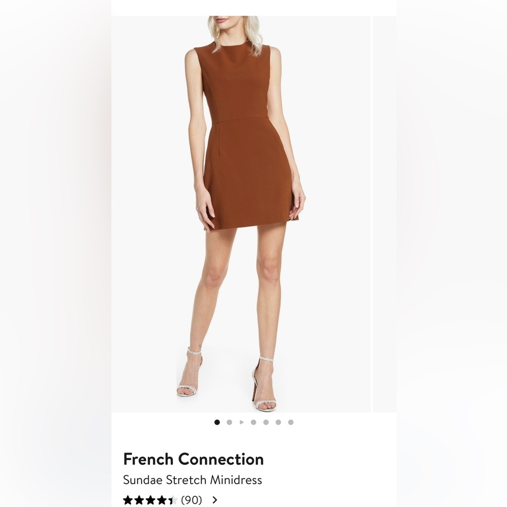 French Connection Chocolate Brown Mini Dress
